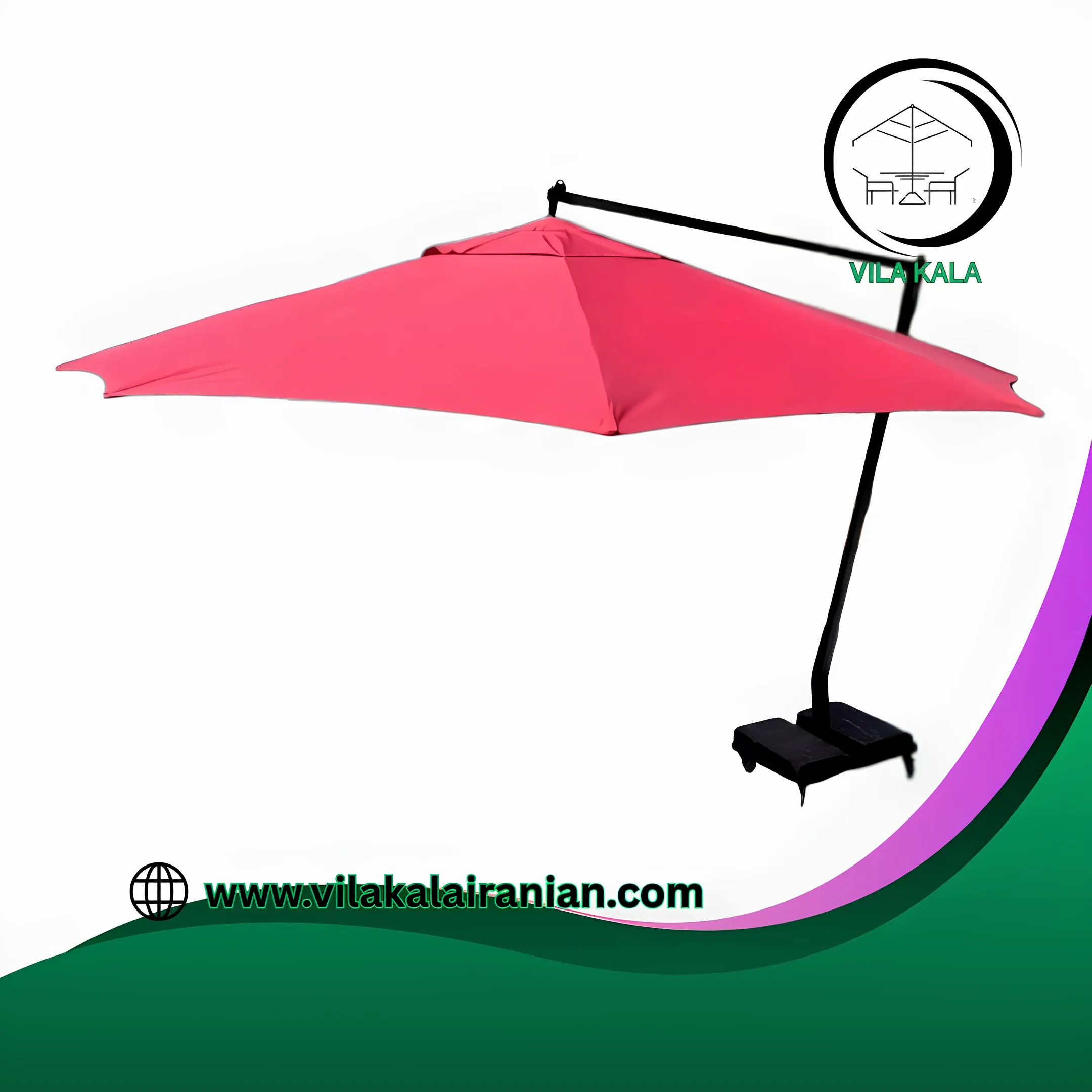 چتر پایه کنار باغی قطر 4 متری
