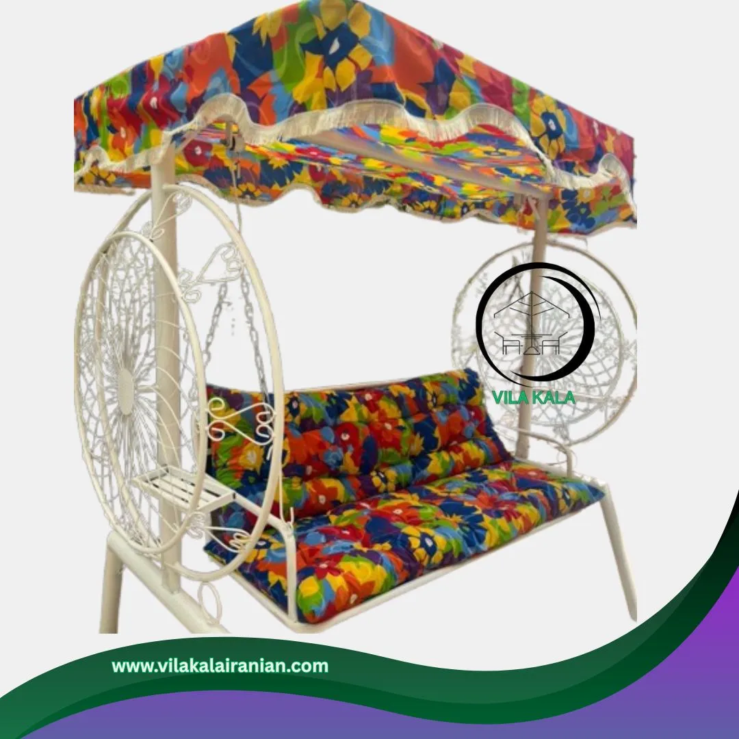 تاب باغی 2 نفره فلزی مدل گلبرگ